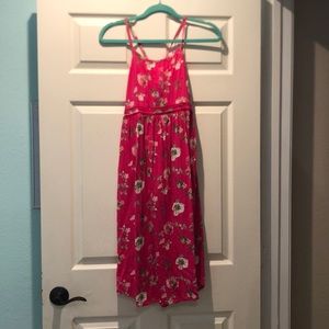 Pink dress with flowers